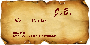 Jóri Bartos névjegykártya